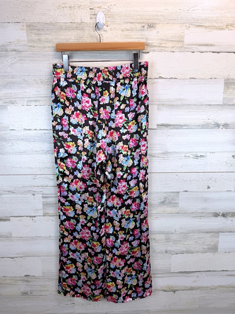 GANNI Floral Satin Pants Wide Leg Y2K Coquette Cottagecore Sz 38 - Picture 5 of 15